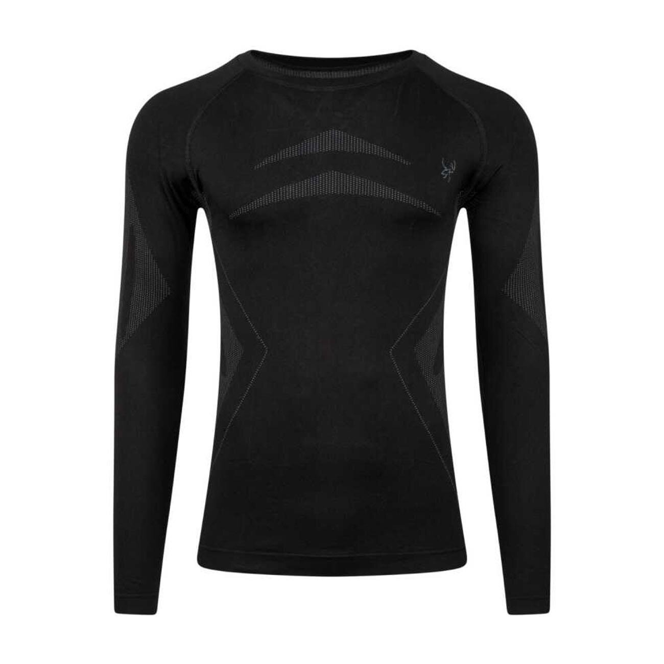 2AS 2ASHSBMFBFW23 Heatwave Seamless Baselayer Üst İçilk Siyah-Gri - 1