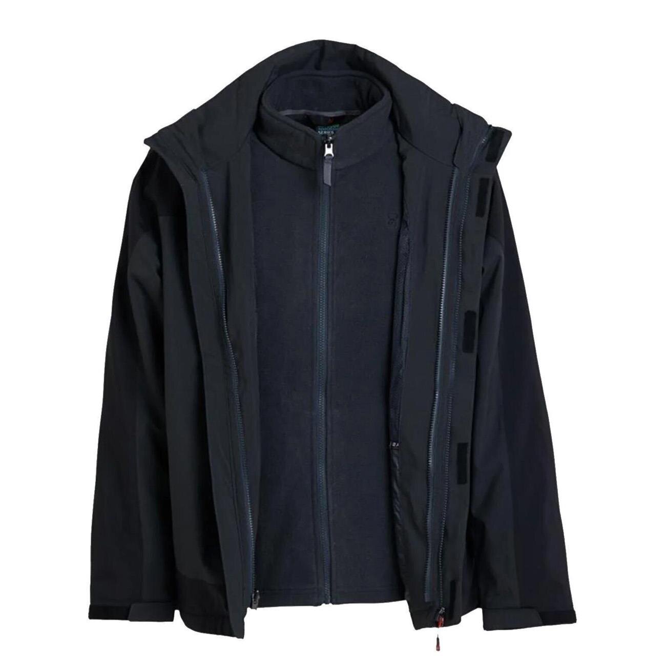 2AS 2ASM010422 Elbruz 3in 1 Jacket Siyah - 2