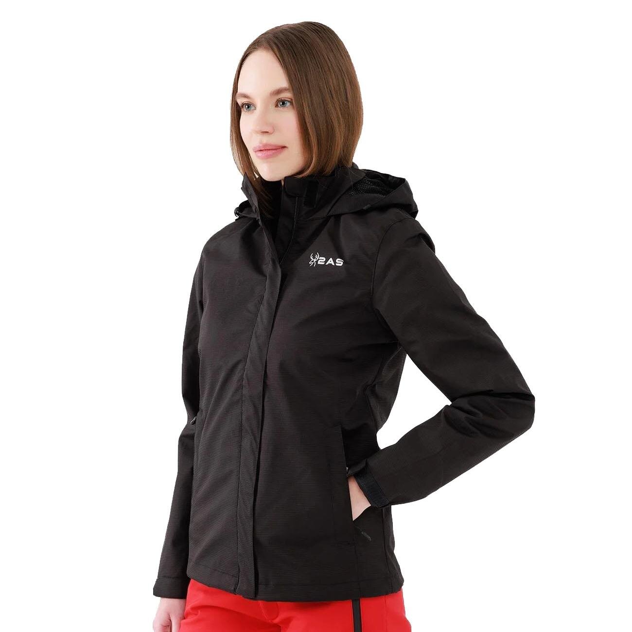 2AS 2ASTNYWFBFW23 Tınker III Kadın Yağmurluk Siyah - 2