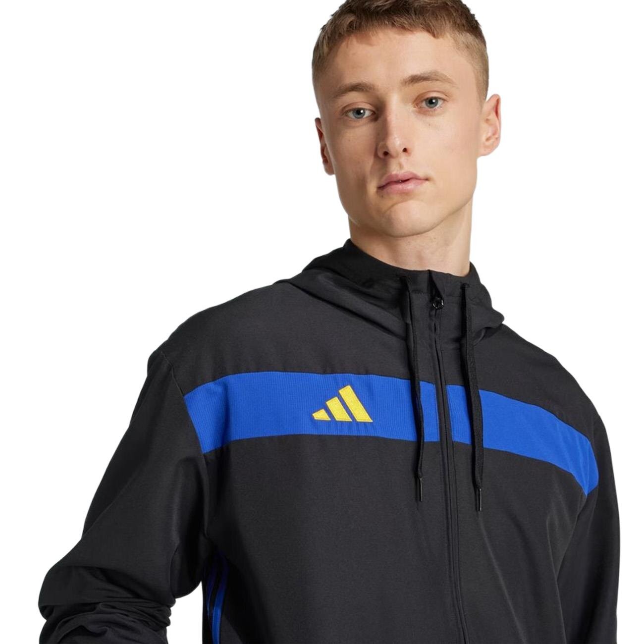 Adidas JX2222 Tiro Essentials Woven Hoodie Ceket Siyah - 4