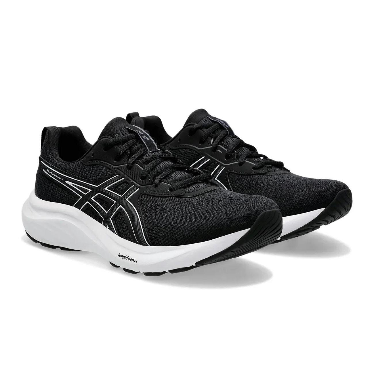 Asics 1012B681 Gel-Contend 9 Spor Ayakkabı Siyah-Beyaz - 2
