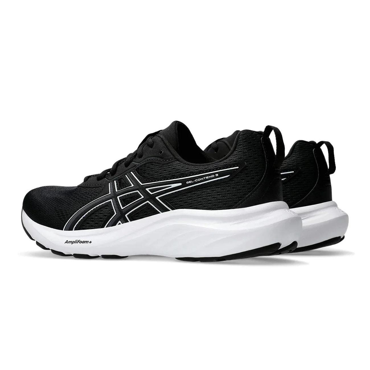 Asics 1012B681 Gel-Contend 9 Spor Ayakkabı Siyah-Beyaz - 4