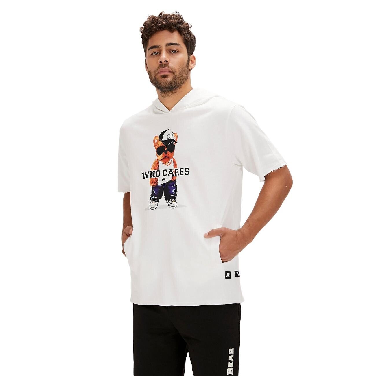 Bad Bear 24.01.12.002 Mood Hoodie T-Shirt Beyaz - 2