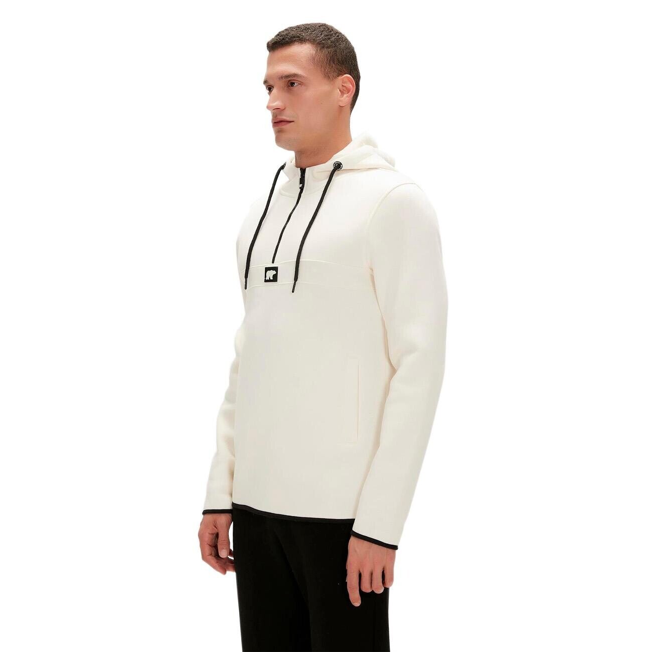 Bad Bear Defence Half-Zip Hoodie Beyaz - 2