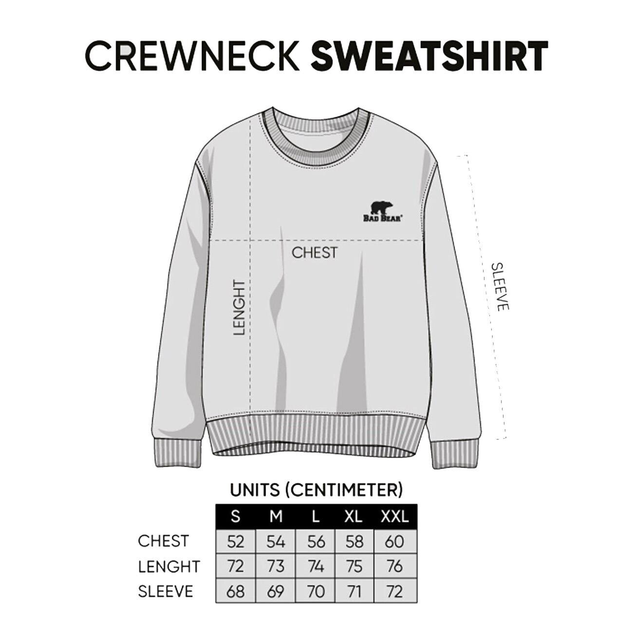 Bad Bear Logo Crewneck Sweatshirt Kahve-Siyah - 3