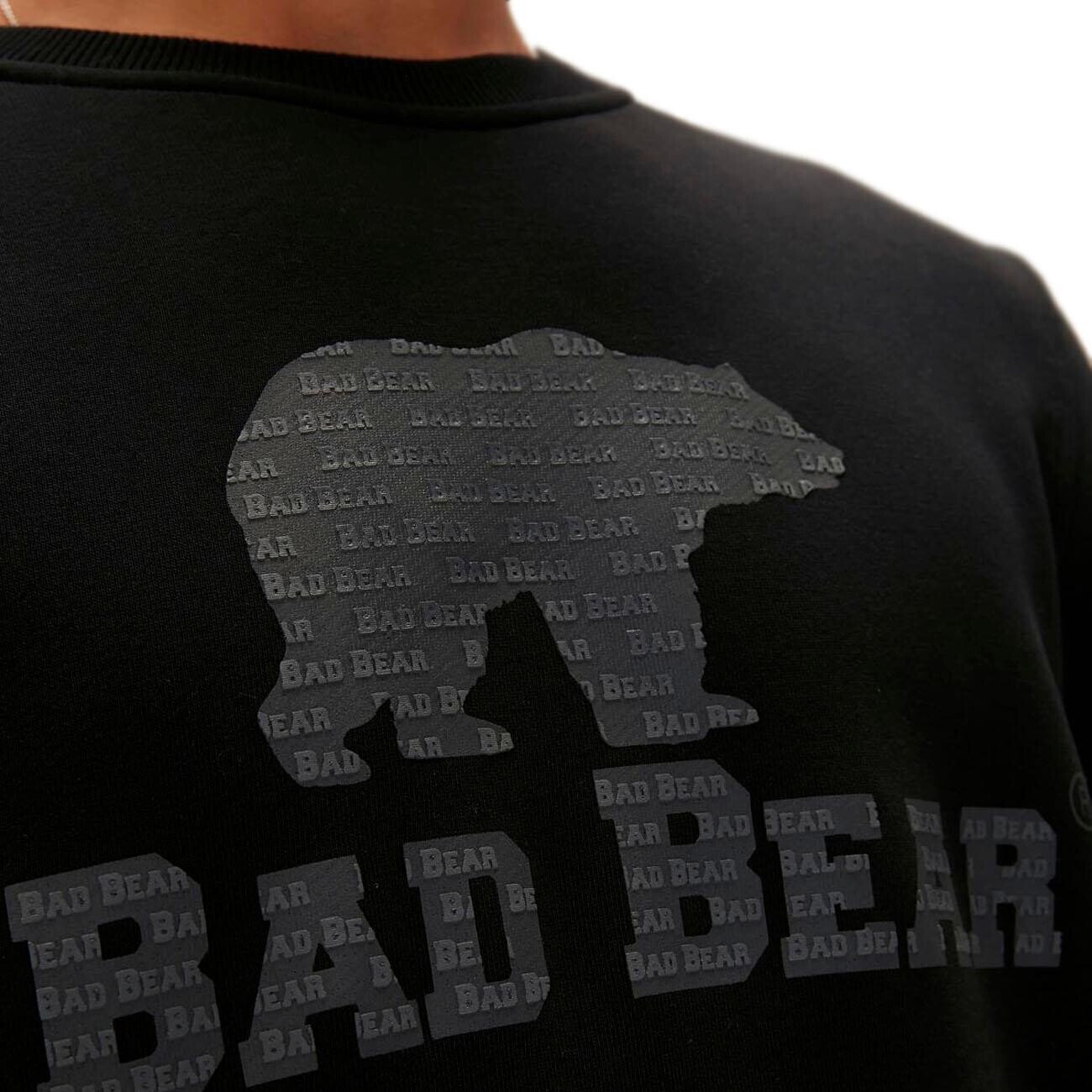 Bad Bear Logo Crewneck Sweatshirt Siyah - 3