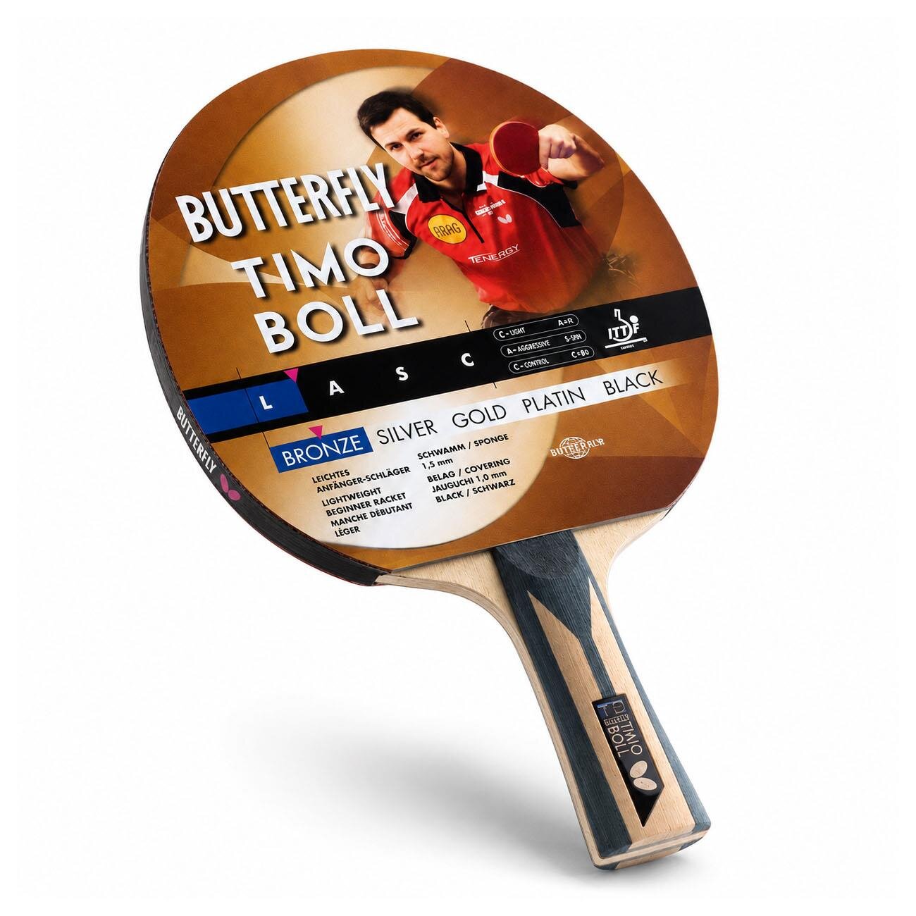 Butterfly 85011S Timo Boll Masa Tenisi Raketi Bronz - 1