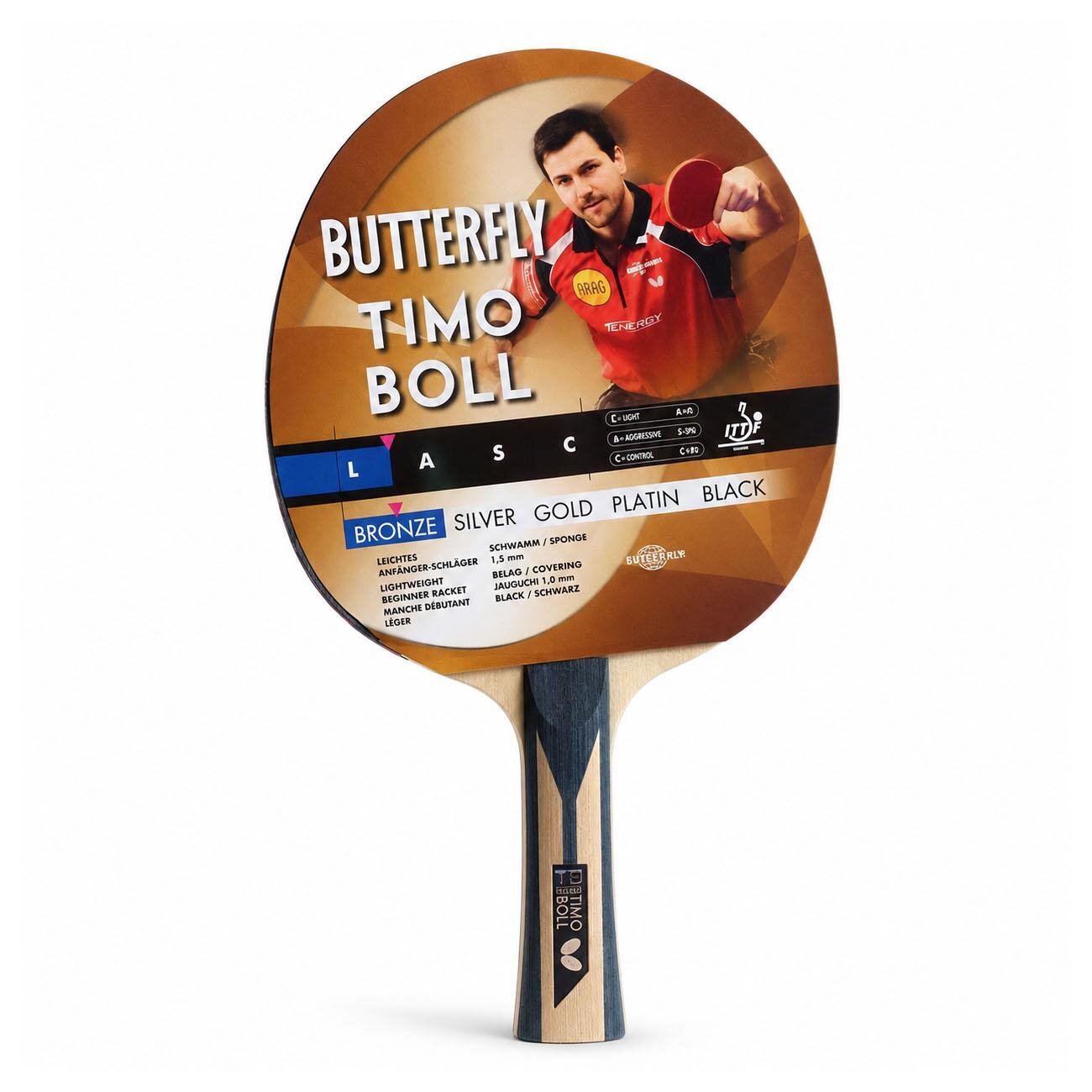 Butterfly 85011S Timo Boll Masa Tenisi Raketi Bronz - 4