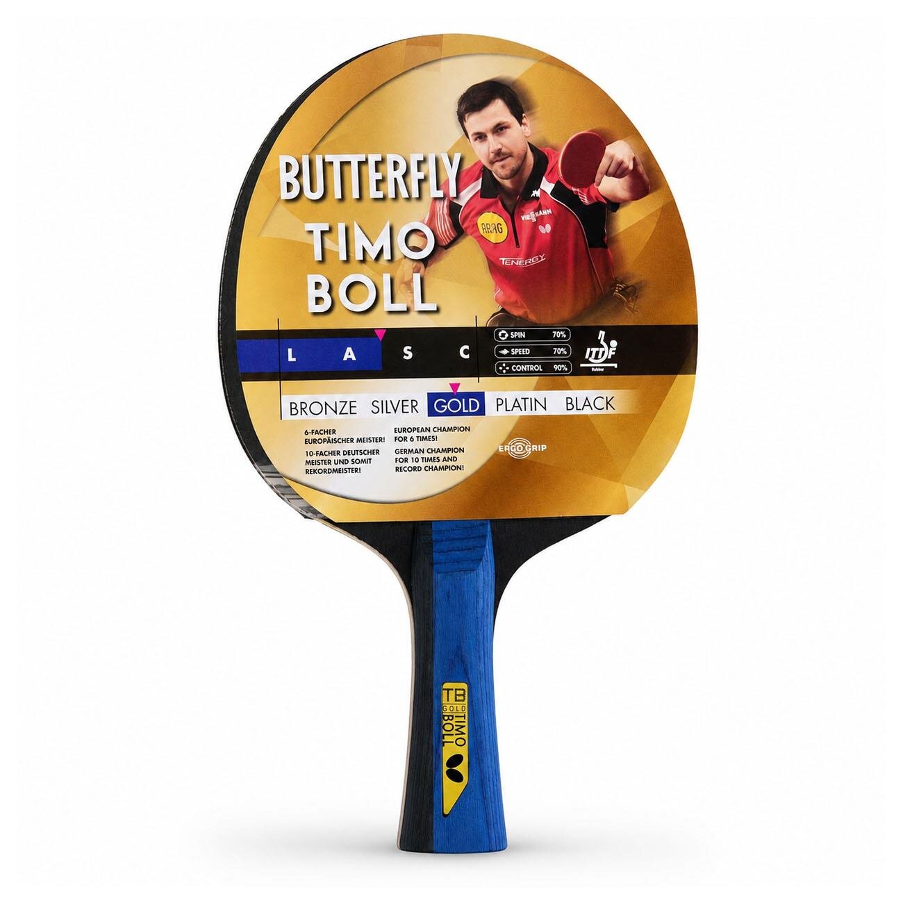 Butterfly 85021S Timo Boll Masa Tenisi Raketi Gold - 1