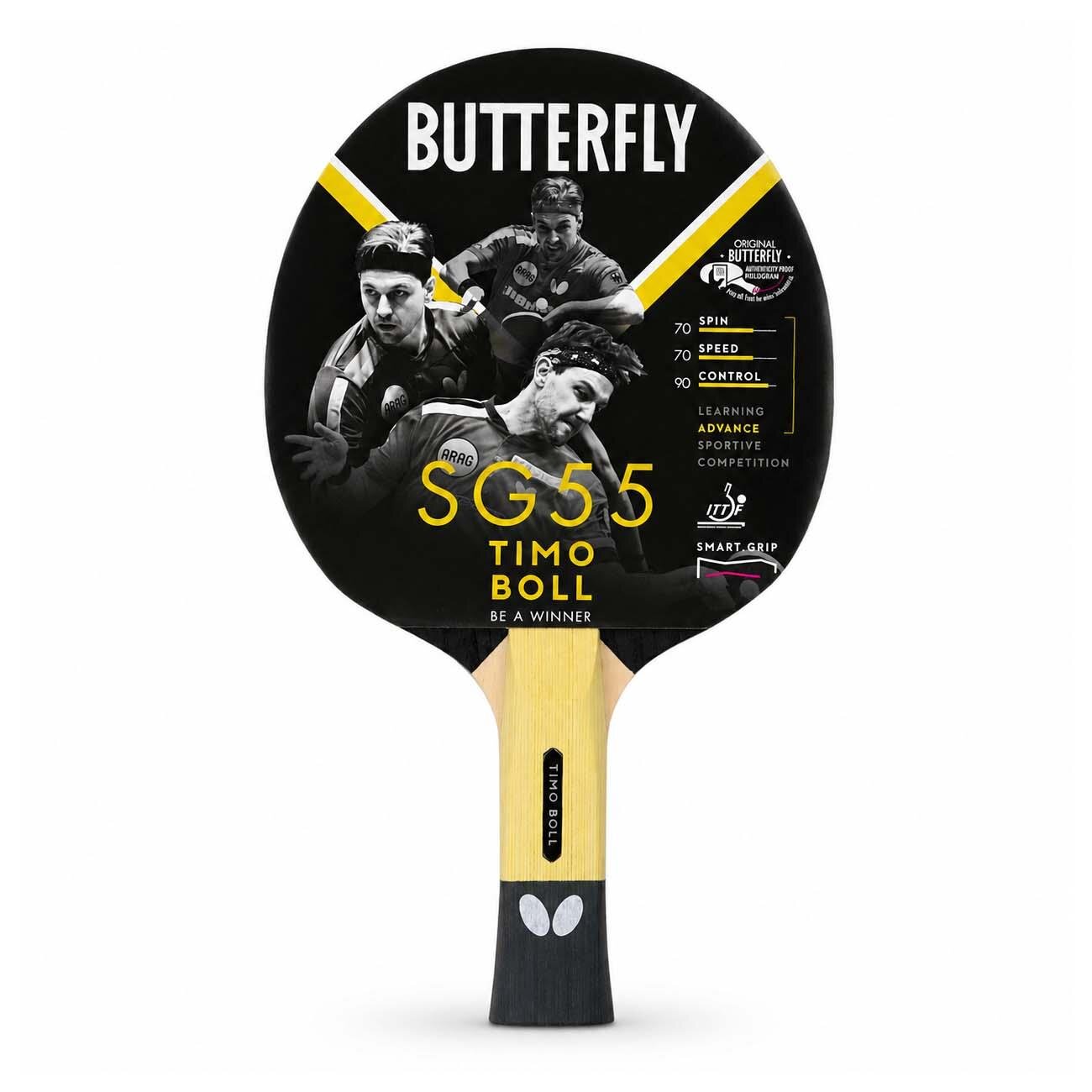 Butterfly 85022S Timo Boll SG55 Masa Tenisi Raketi Siyah - 1