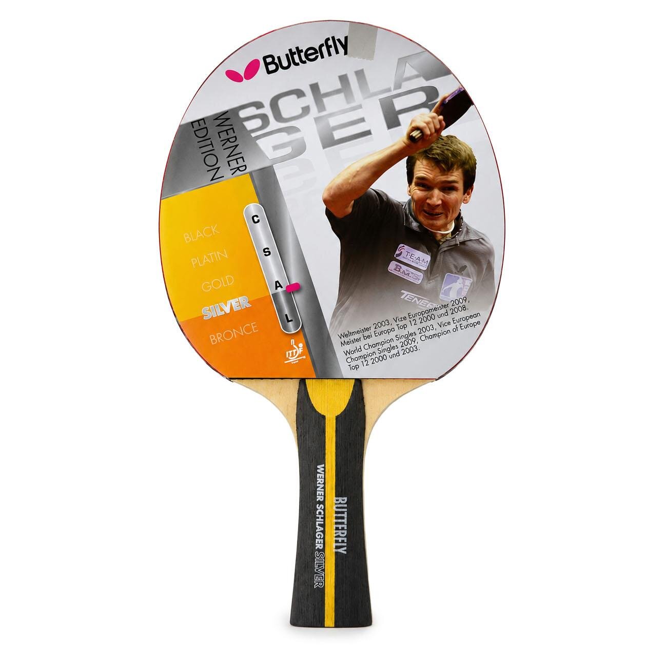 Butterfly 85070 Werner Schlager Masa Tenisi Raketi Silver - 1