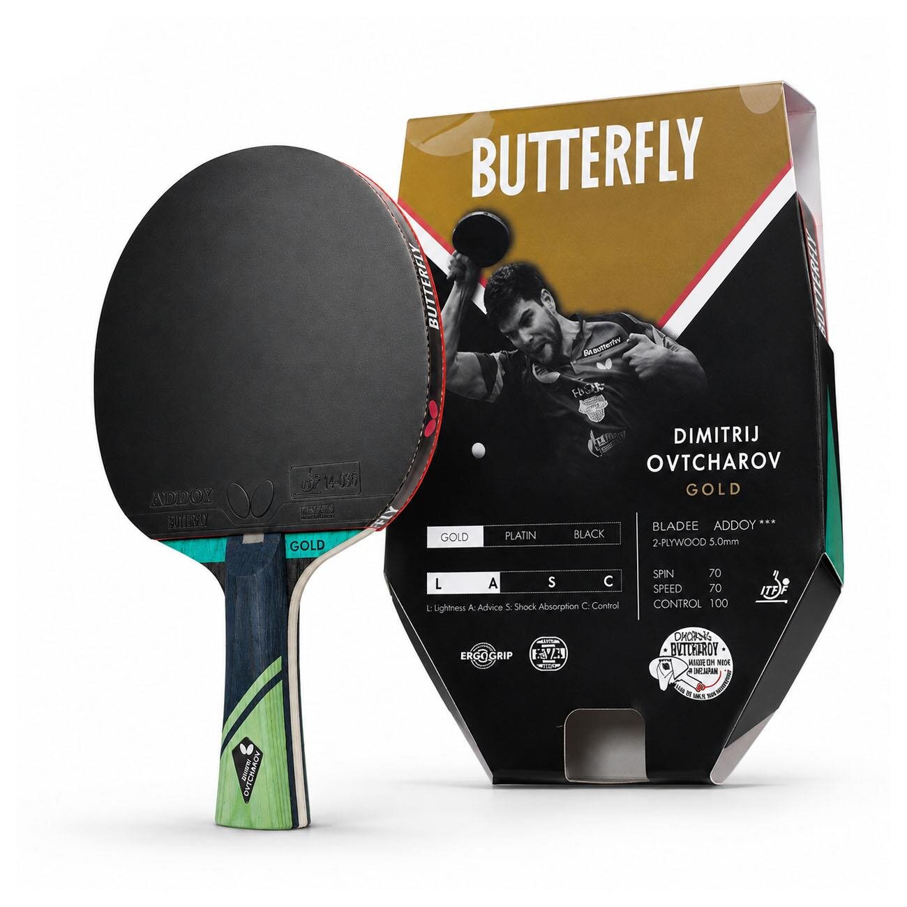 Butterfly 85221 Dimitrij Ovtcharov Masa Tenisi Raketi Gold - 1