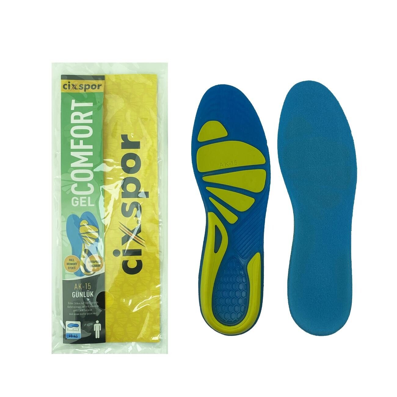 Cix Spor Blue Gel Ayakkabı Tabanlığı Mavi - 1