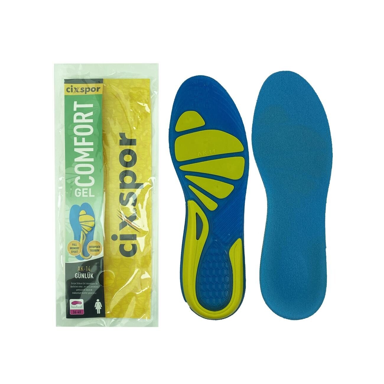 Cix Spor Comfort Jel Ayakkabı Tabanlığı Mavi - 1