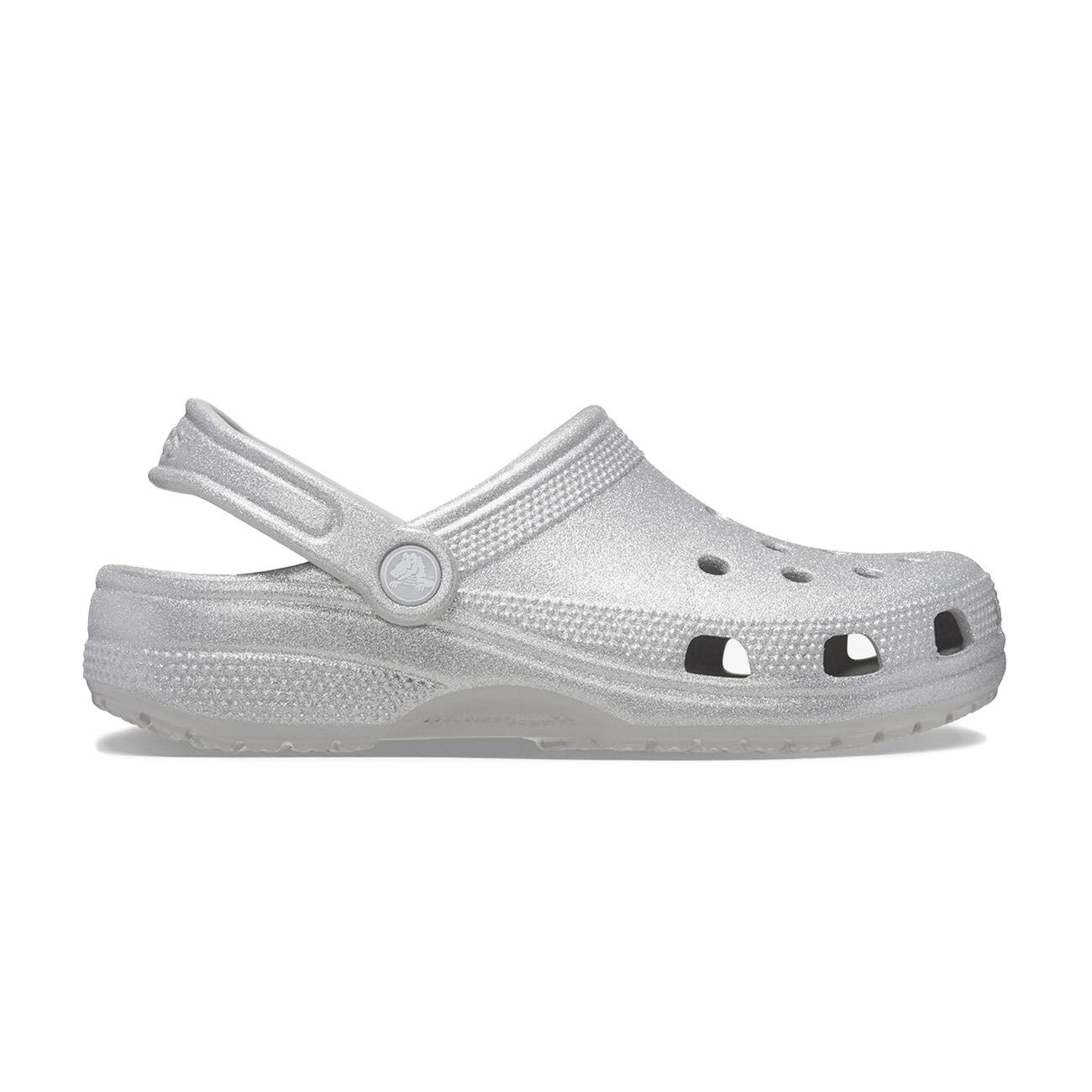 Crocs 205942 Classic Glitter Clog Gümüş - 1