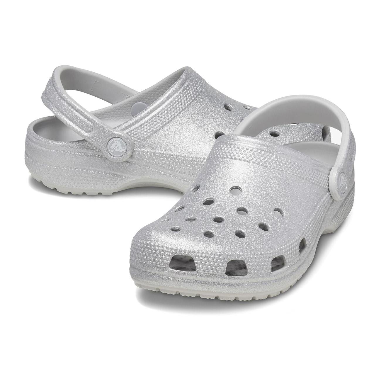 Crocs 205942 Classic Glitter Clog Gümüş - 3