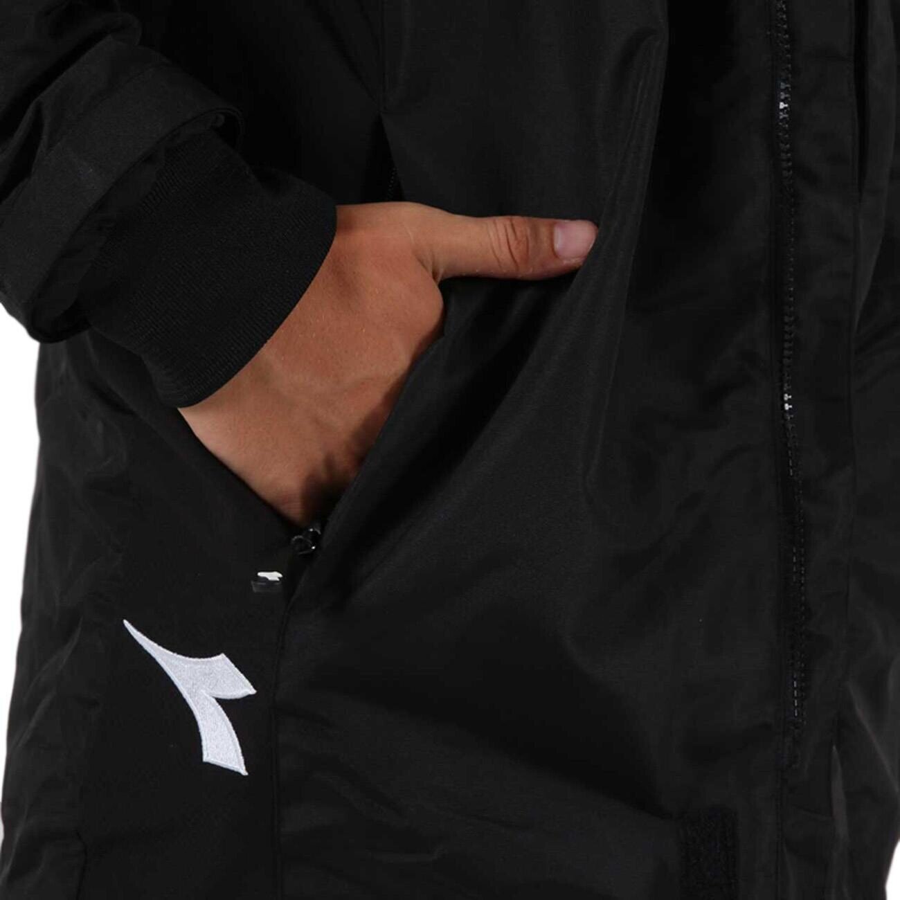 Diadora 1090031 Forza Anorak Uzun Mont Siyah - 5