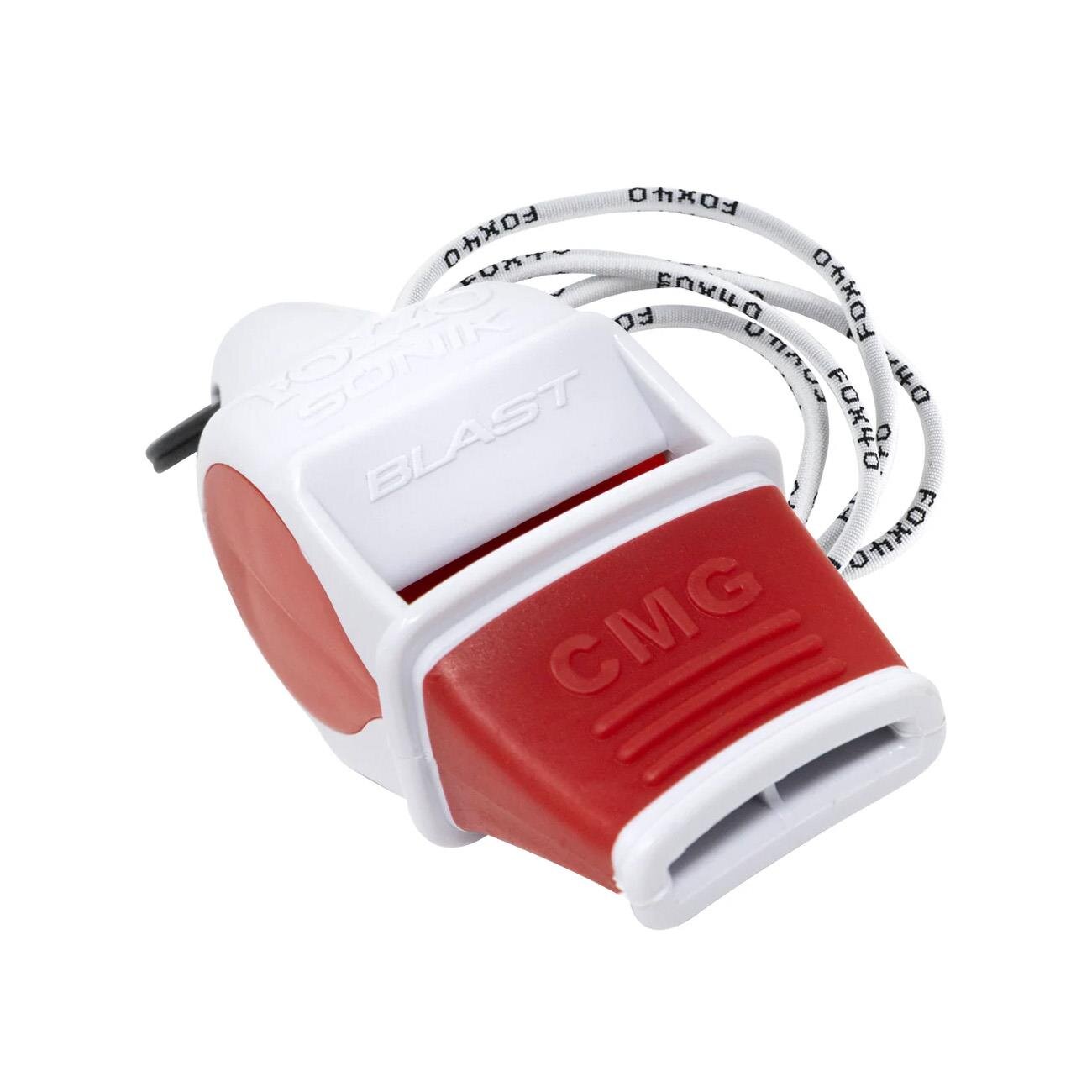 Fox 40 9203 Sonik Blast Safety Cmg İpli Düdük Beyaz-Kırmızı - 1