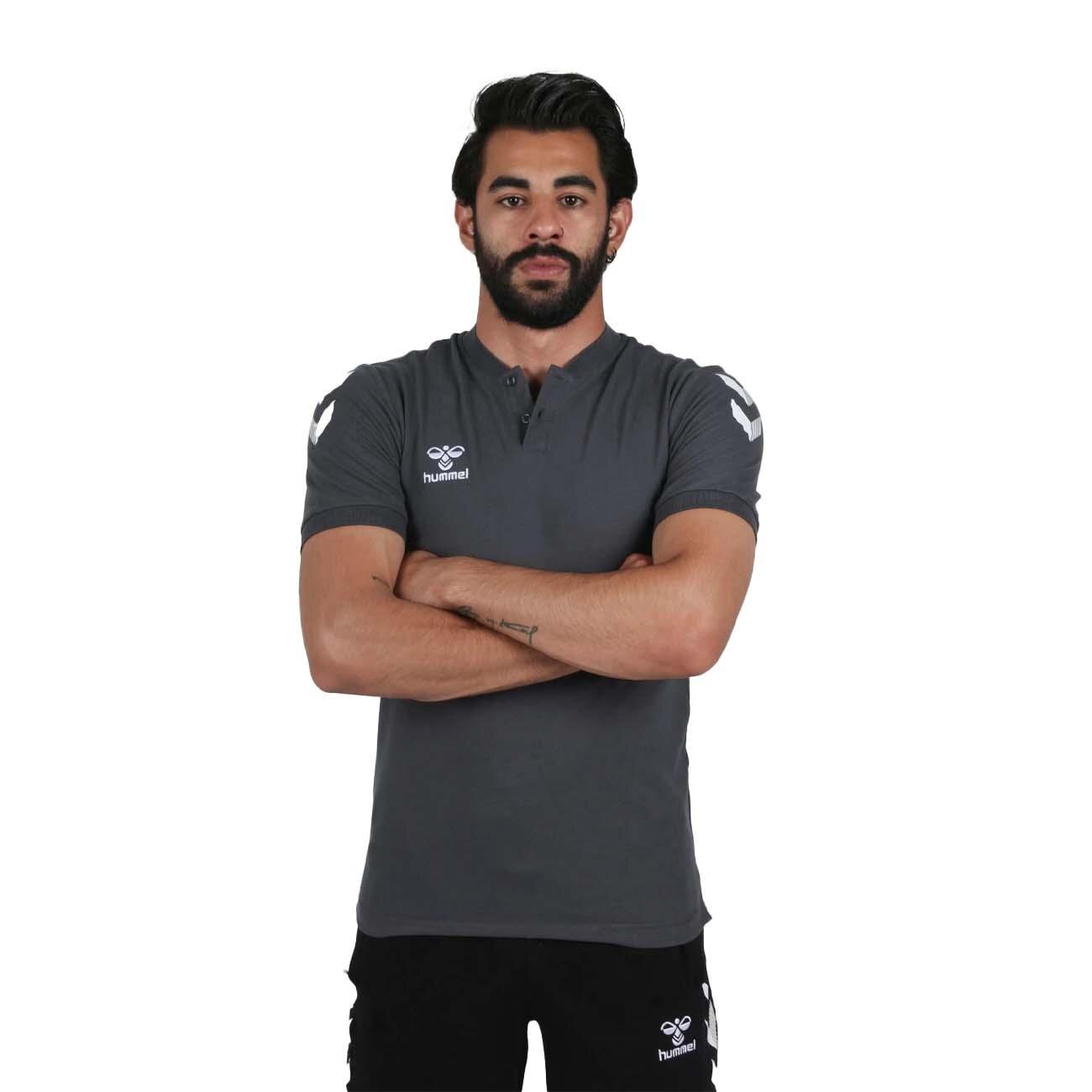 Hummel 912058 Armin Pamuklu Bebe Yaka Tişört Antrasit - 1
