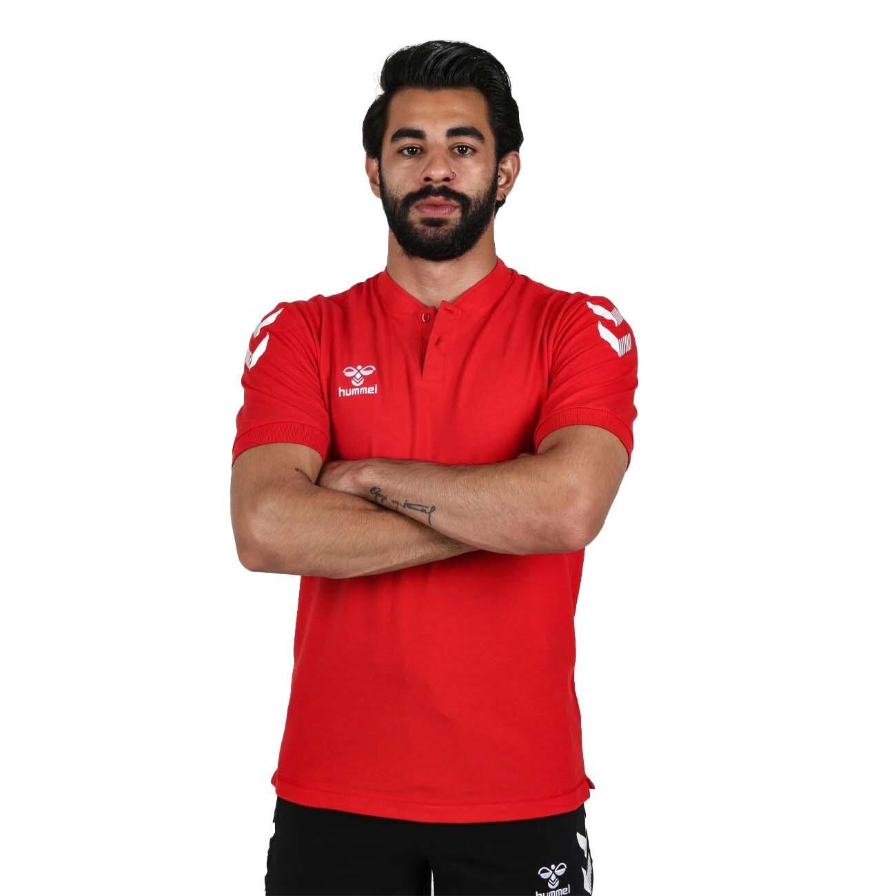 Hummel 912058 Armin Pamuklu Bebe Yaka Tişört Kırmızı - 1