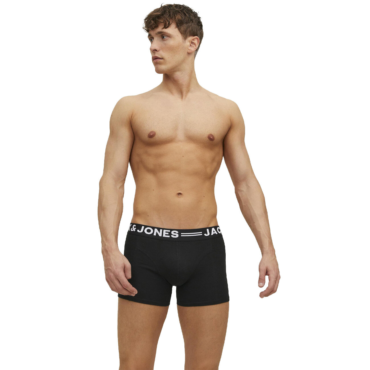 Jack & Jones 12081832 3'lü boxer Siyah Beyaz - 3