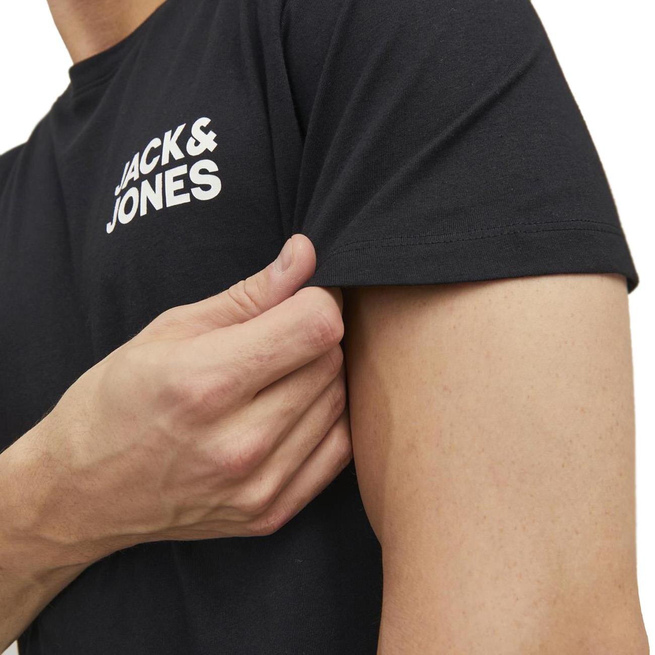 Jack & Jones 12151955 Jjecorp Logo Siyah Tişört - 4
