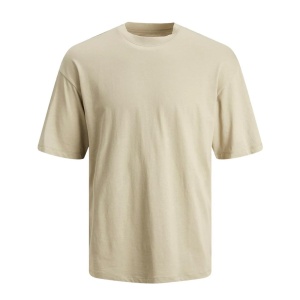 Jack & Jones 12253993 Jorgrand Oversize Tişört Ss Crew Neck Blk Bej - Jack & Jones