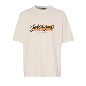 Jack & Jones 12255650 Jortampa Tişört Ss Krem 