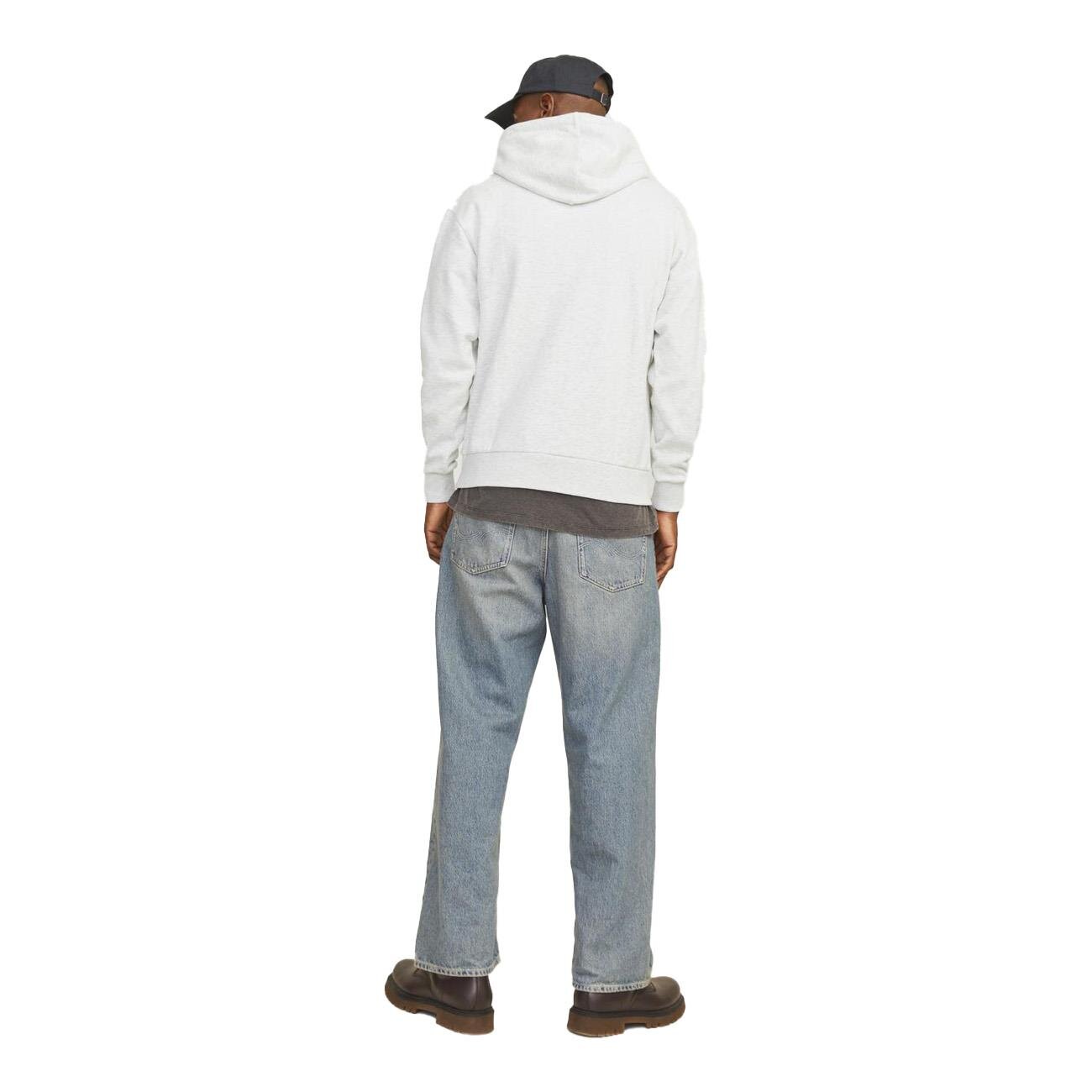 Jack & Jones 12256521 Jjecaleb Varsity Sweat Hood Noos Beyaz - 3