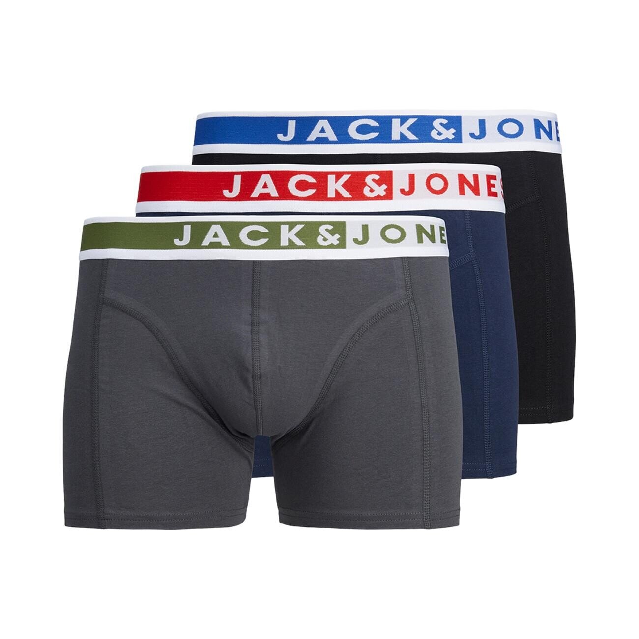 Jack & Jones 12263890 Jackarim Solid 3'lü Boxer Kırmızı - 1