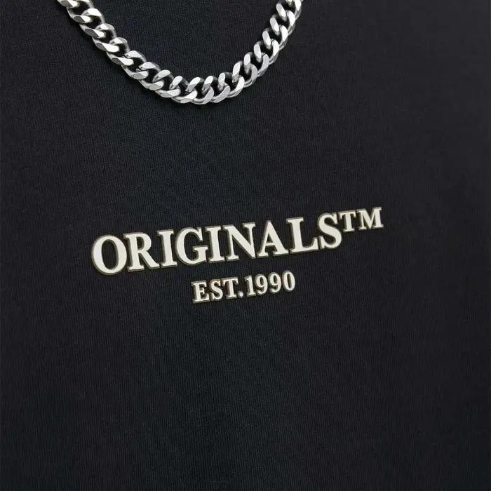 Jack & Jones 12273157 Jorislington Minimal Siyah Tişört - 4