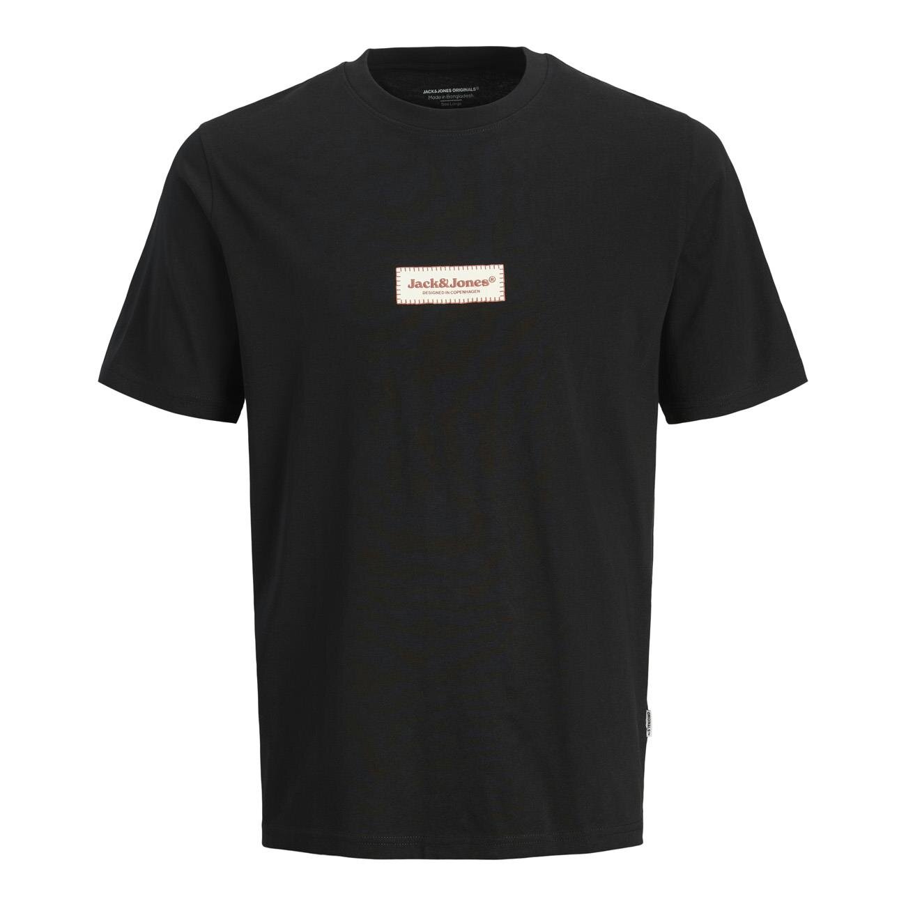 Jack & Jones 12273182 Jorsplit Fakestitch Siyah Tişört - 1