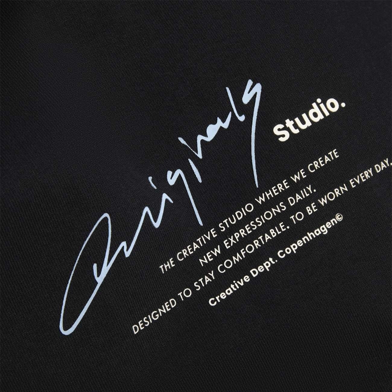 Jack & Jones 12273373 Jormanchester Script Siyah Tişört - 2