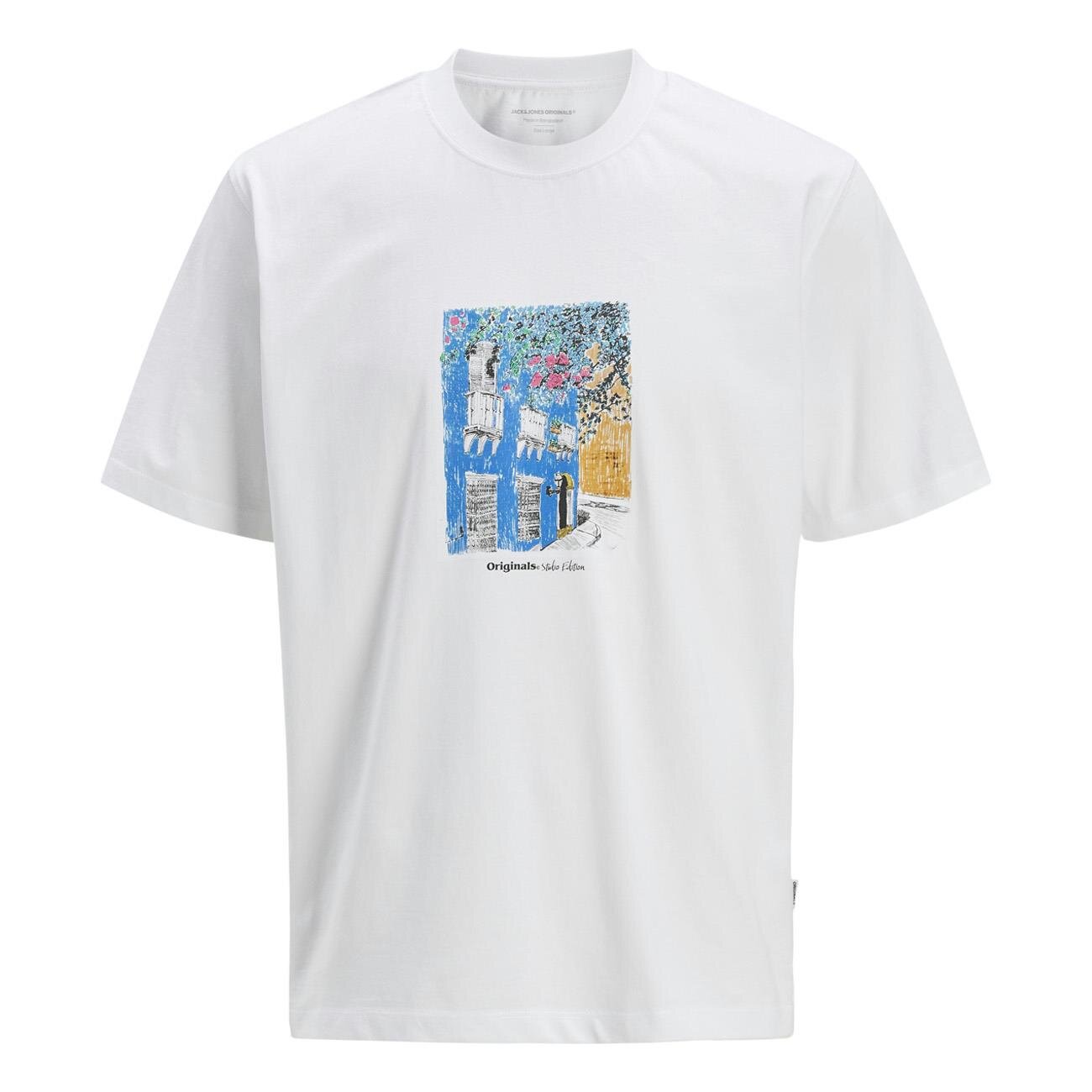 Jack & Jones 12273494 Jorparos Graphic Front Tee Ss Crew Beyaz - 1
