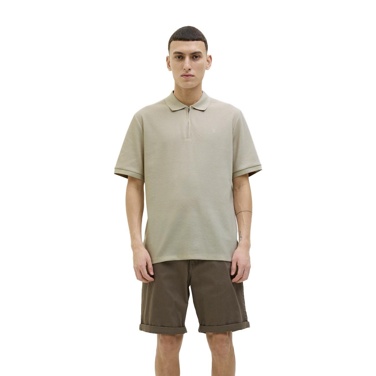 Jack & Jones 12279177 Jjeaustin Zip Polo Ss Sn Ay Işığı - 2