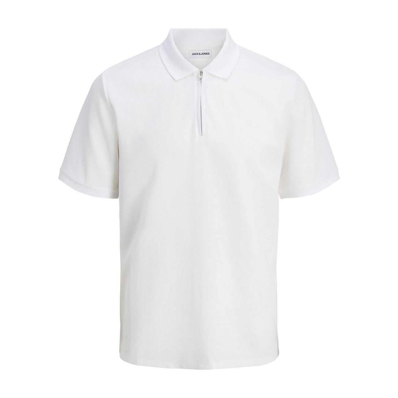 Jack & Jones 12279177 Jjeaustin Zip Polo Ss Sn Beyaz - 1