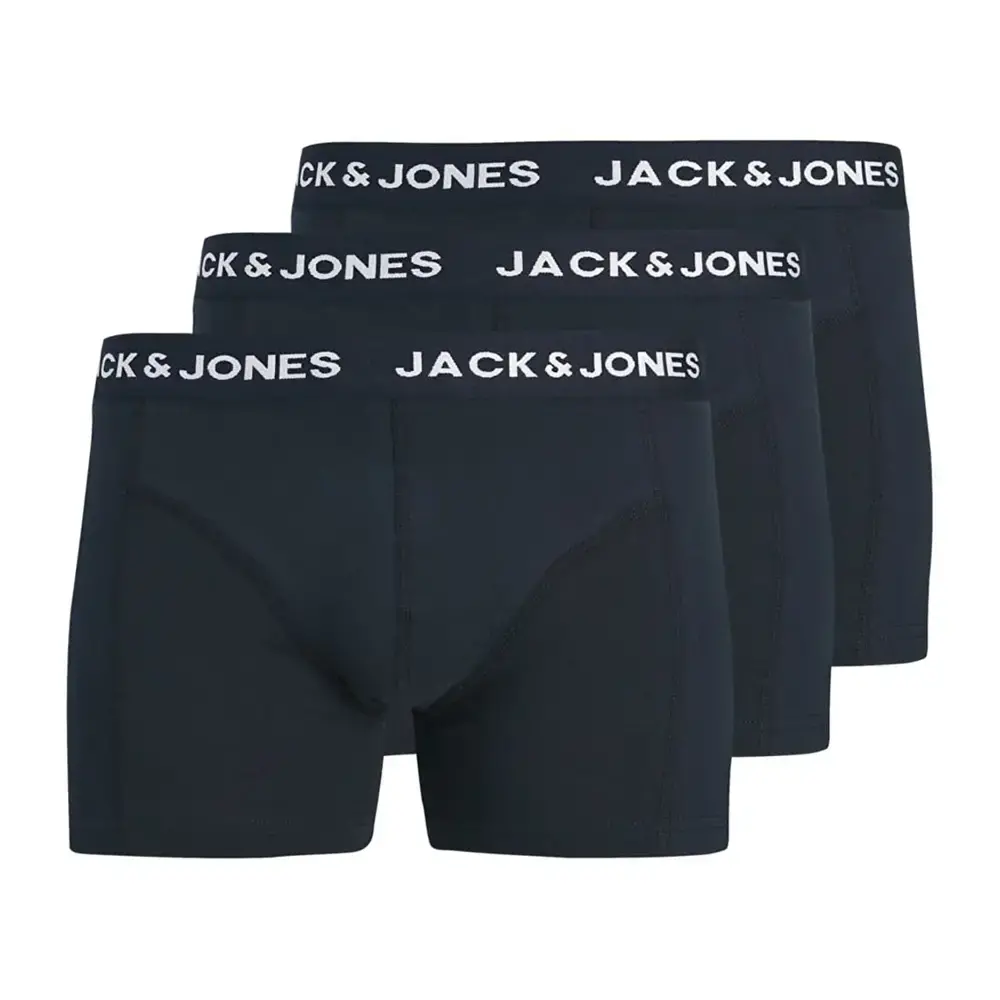 Jack & Jones 12304175 Jactony Solid Boxer 3 lü Lacivert - 1