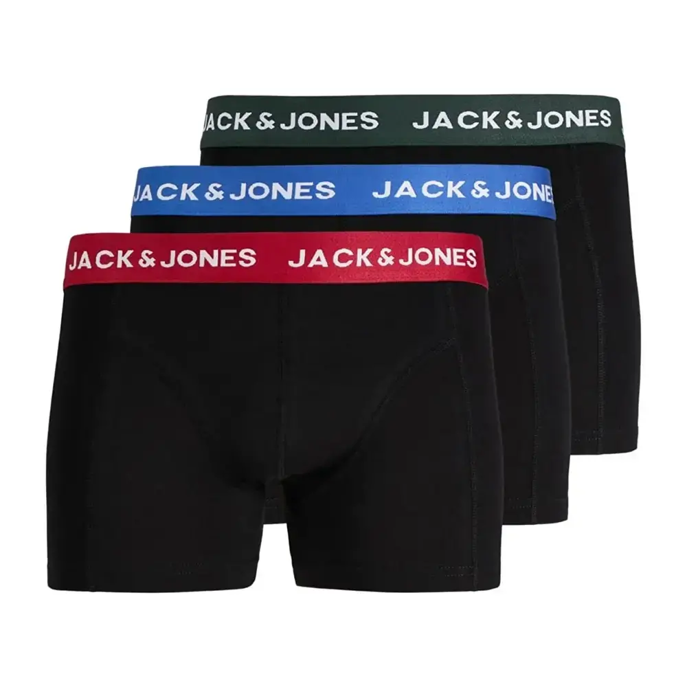 Jack & Jones 12304176 Jacgeo Solid Boxer 3 lü Siyah - 1