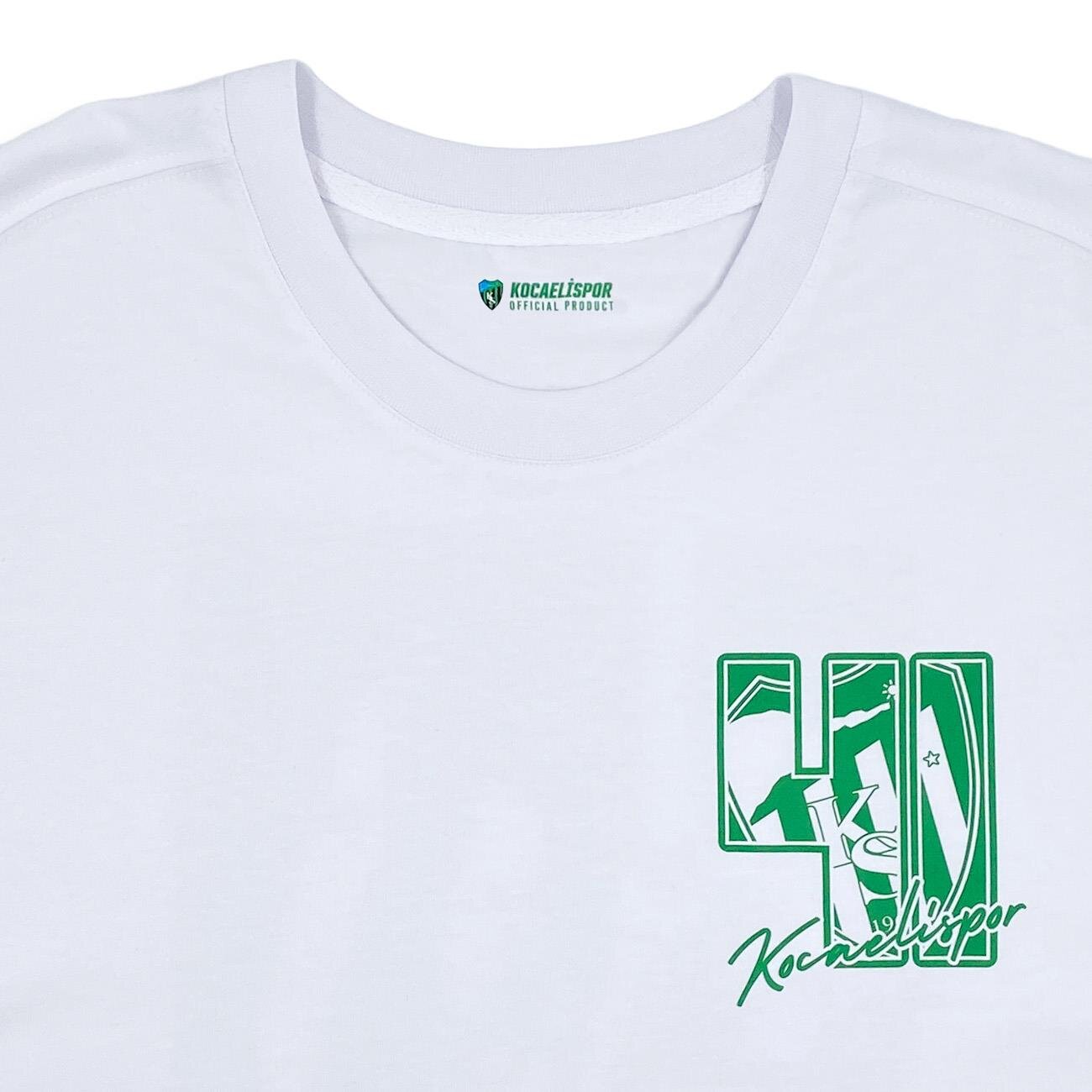 Kocaelispor 060526 Lisanslı Oversize Klasik Baskılı T-Shirt Beyaz - 3