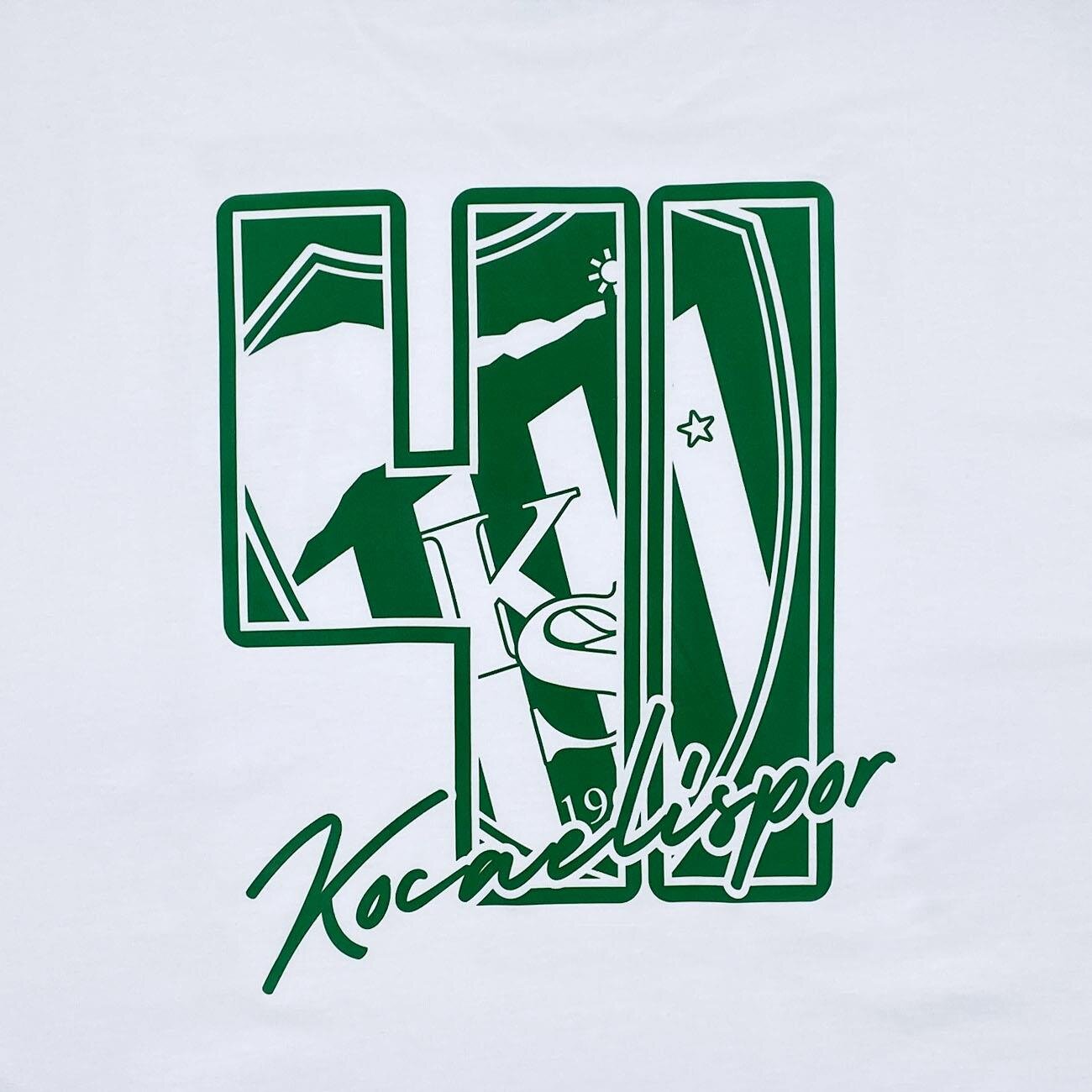 Kocaelispor 060526 Lisanslı Oversize Klasik Baskılı T-Shirt Beyaz - 4