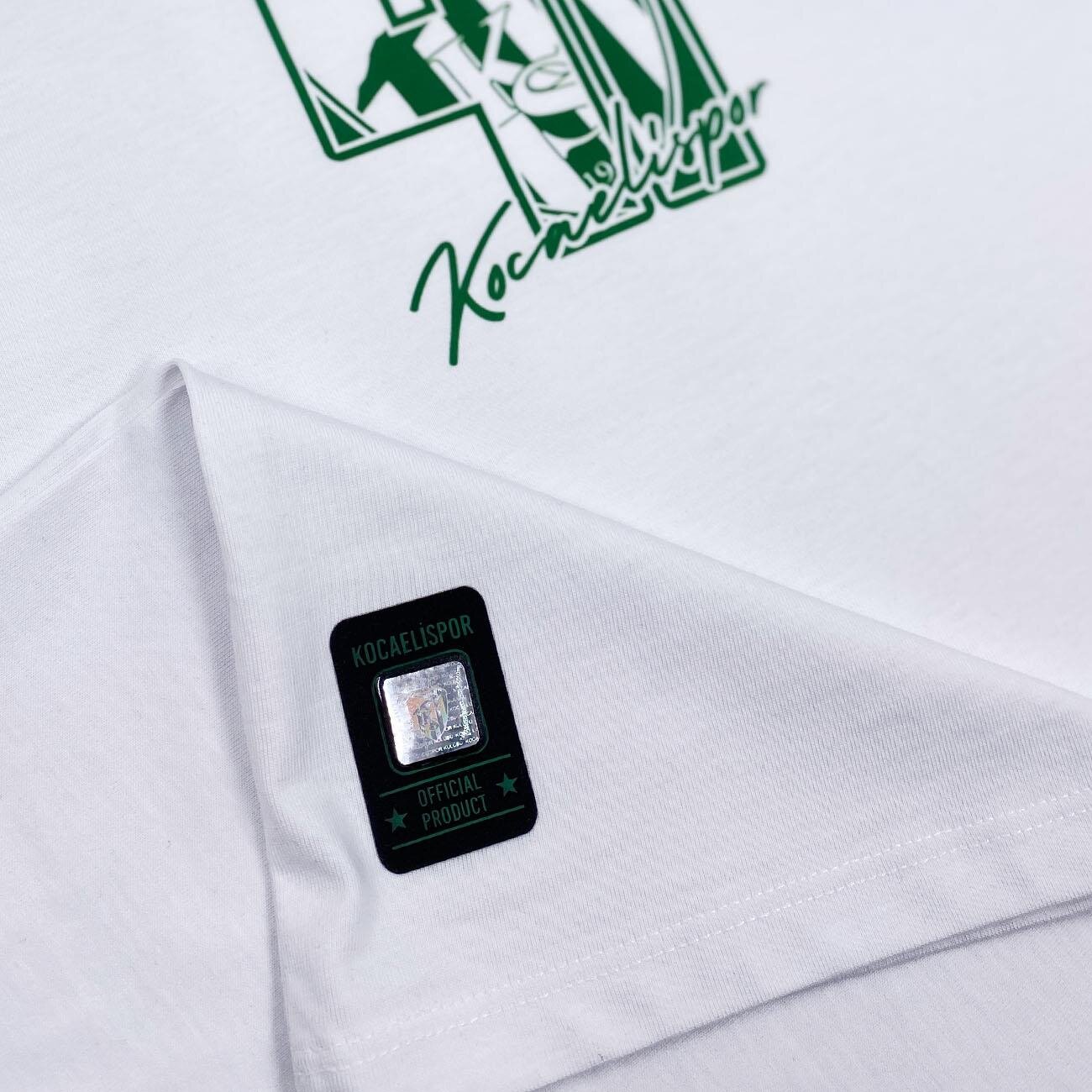 Kocaelispor 060526 Lisanslı Oversize Klasik Baskılı T-Shirt Beyaz - 6