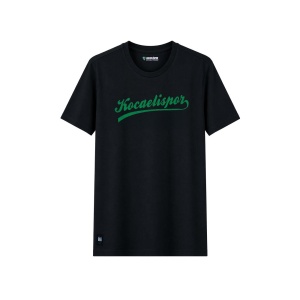 Kocaelispor 070526 Lisanslı Flog Baskılı Çocuk T-Shirt Siyah - Kocaelispor