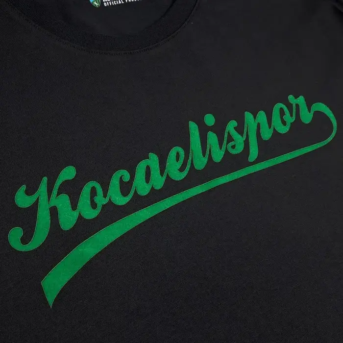 Kocaelispor 070526 Lisanslı Flog Baskılı Çocuk T-Shirt Siyah - 4