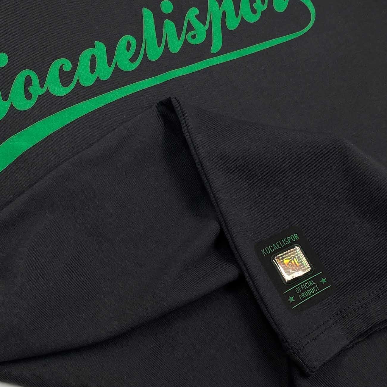 Kocaelispor 070526 Lisanslı Flog Baskılı T-Shirt Siyah - 6