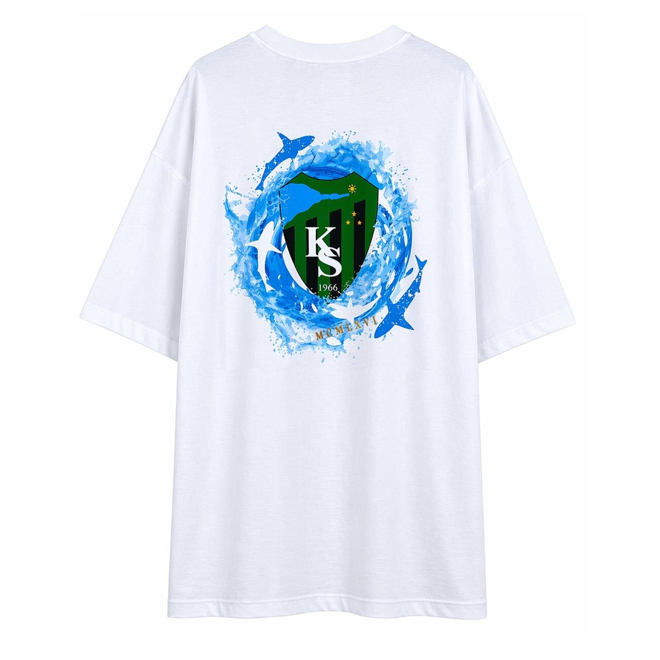 Kocaelispor 080526 Lisanslı Oversize Varak Baskılı T-Shirt Beyaz - 2