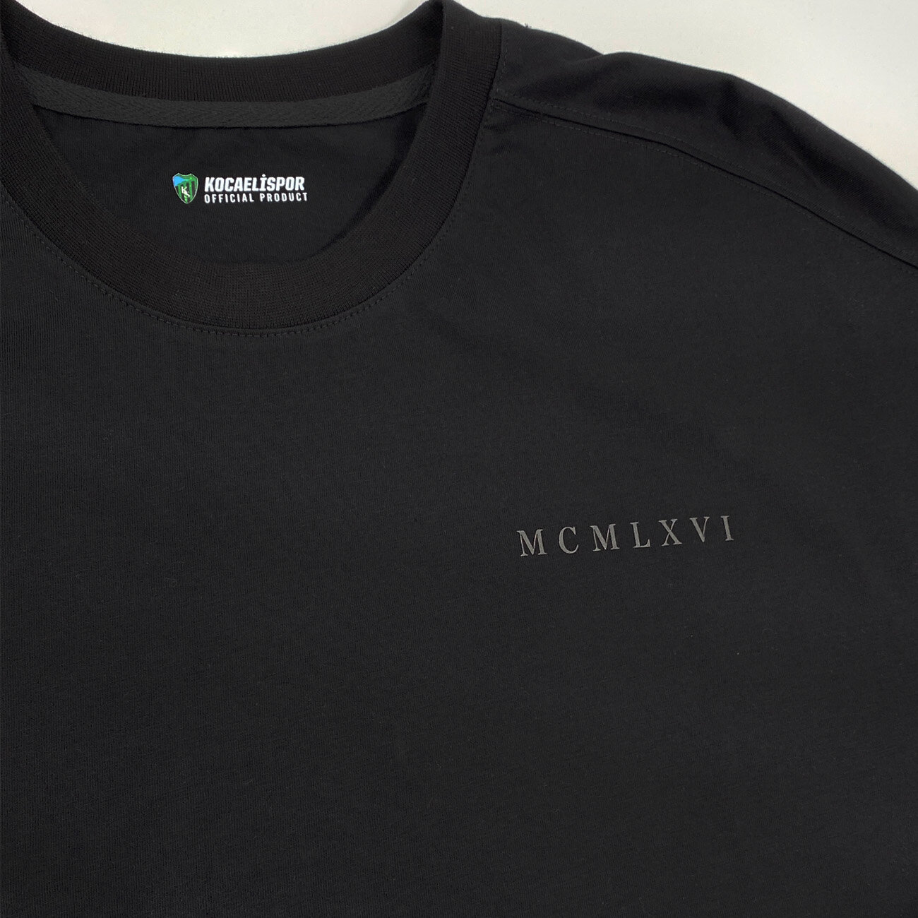 Kocaelispor 080526 Lisanslı Oversize Varak Baskılı T-Shirt Siyah - 4
