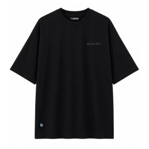 Kocaelispor 080526 Lisanslı Oversize Varak Baskılı T-Shirt Siyah - Kocaelispor