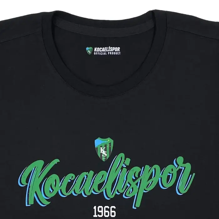 Kocaelispor 110526 Lisanslı 1966 Baskılı Çocuk T-Shirt Siyah - 3