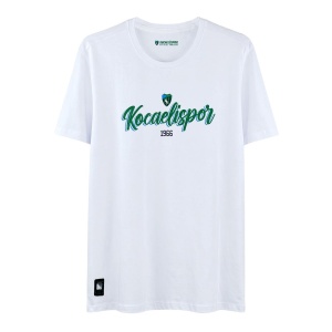 Kocaelispor 110526 Lisanslı 1966 Baskılı T-Shirt Beyaz - Kocaelispor