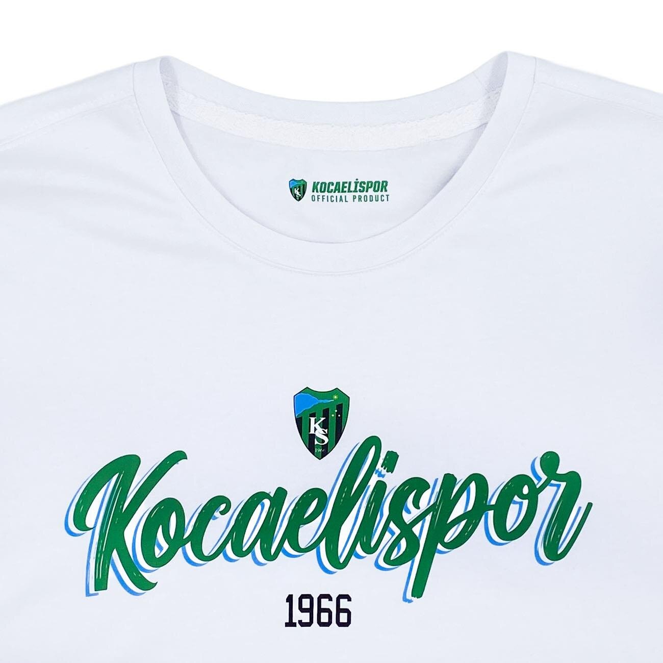 Kocaelispor 110526 Lisanslı 1966 Baskılı T-Shirt Beyaz - 3